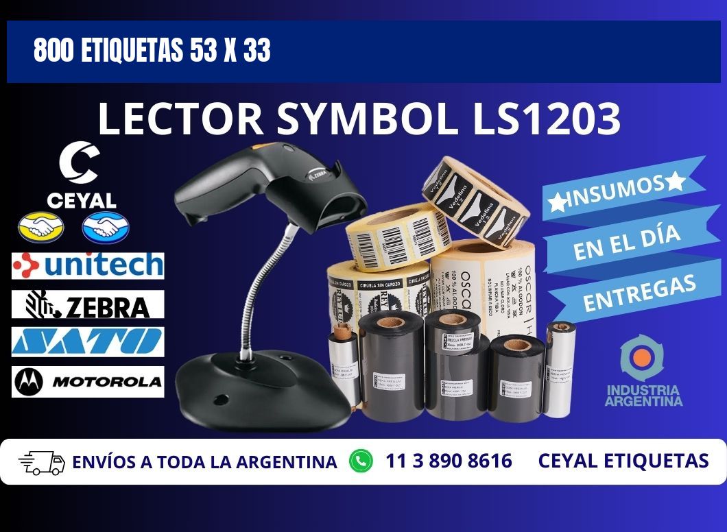 800 ETIQUETAS 53 x 33