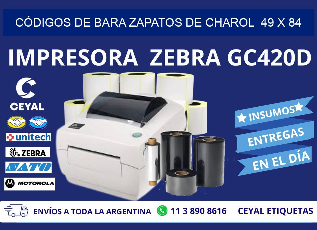 CÓDIGOS DE BARA ZAPATOS DE CHAROL  49 x 84
