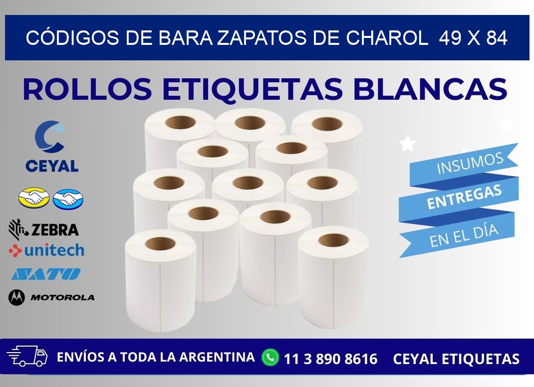 CÓDIGOS DE BARA ZAPATOS DE CHAROL  49 x 84