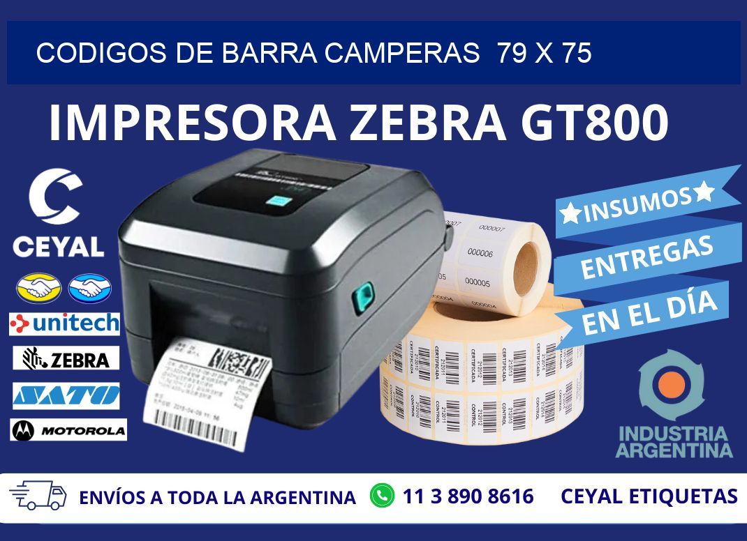 CODIGOS DE BARRA CAMPERAS  79 x 75