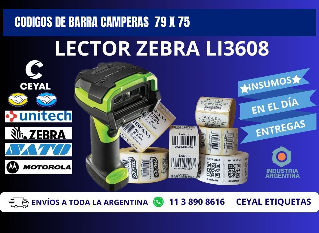 CODIGOS DE BARRA CAMPERAS  79 x 75