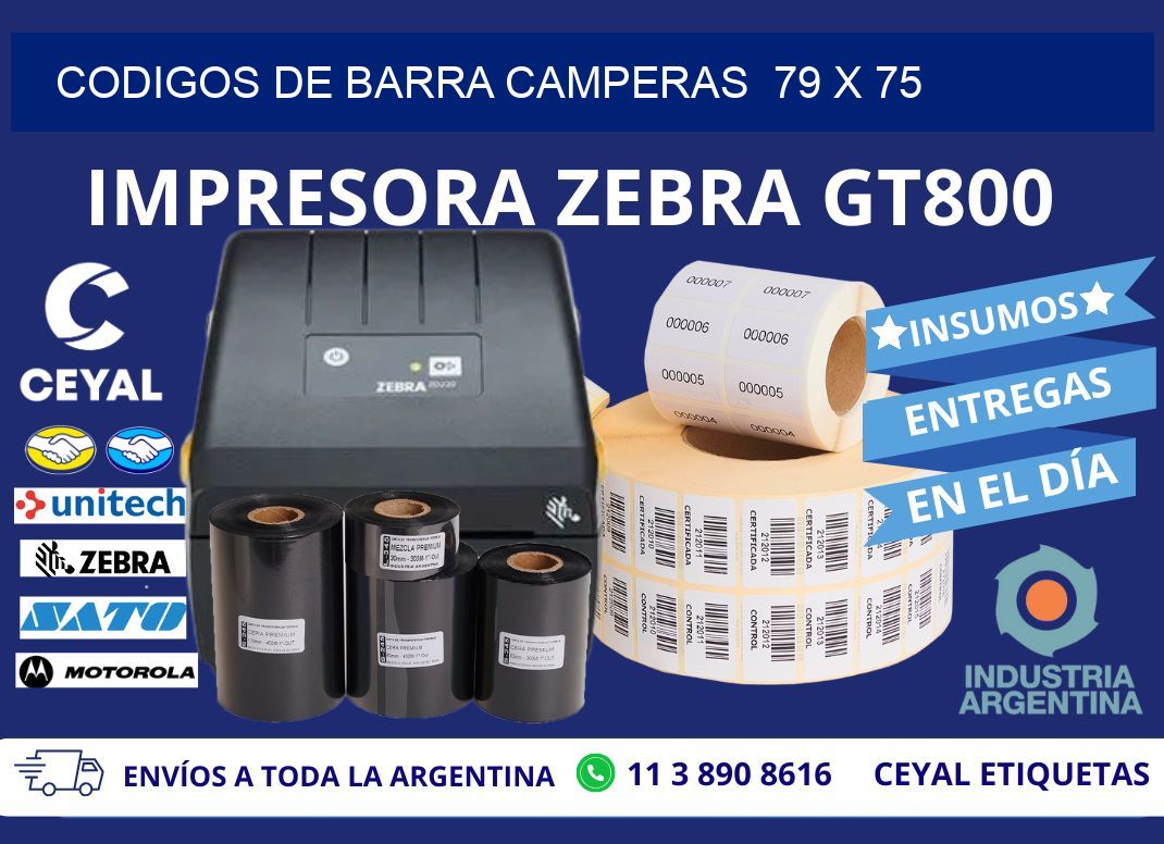 CODIGOS DE BARRA CAMPERAS  79 x 75