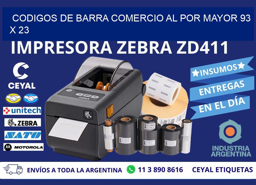 CODIGOS DE BARRA COMERCIO AL POR MAYOR 93 x 23