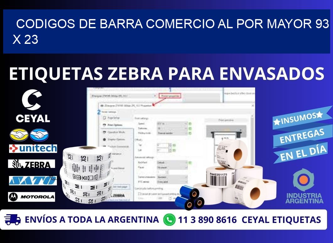 CODIGOS DE BARRA COMERCIO AL POR MAYOR 93 x 23