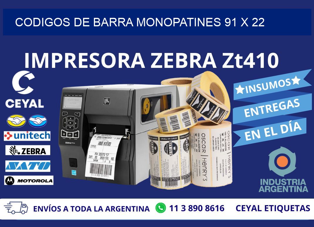 CODIGOS DE BARRA MONOPATINES 91 x 22