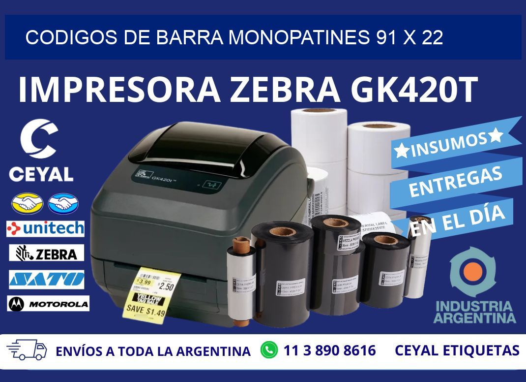 CODIGOS DE BARRA MONOPATINES 91 x 22
