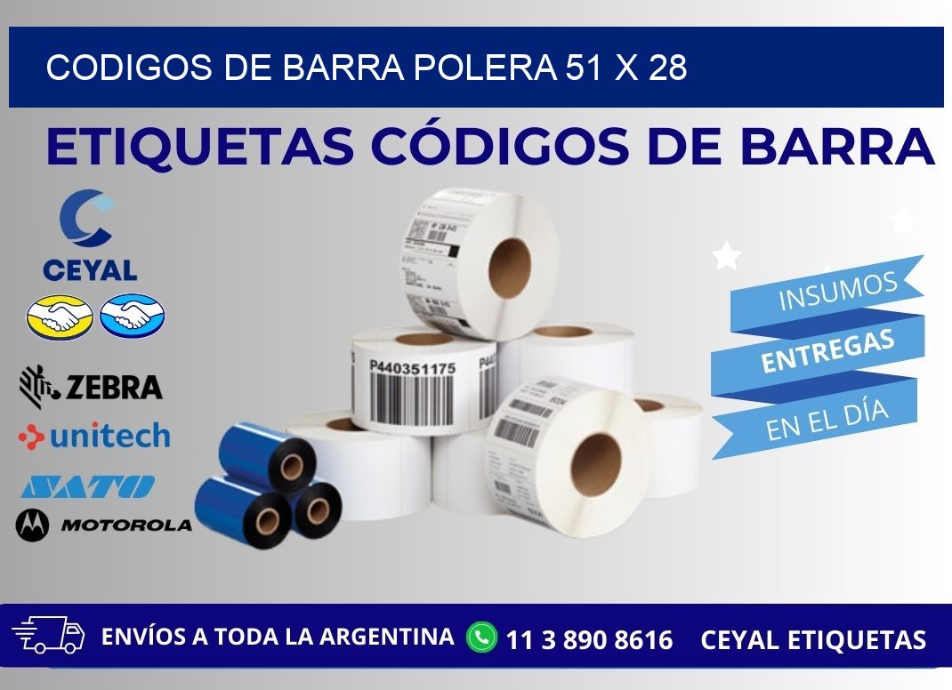 CODIGOS DE BARRA POLERA 51 x 28