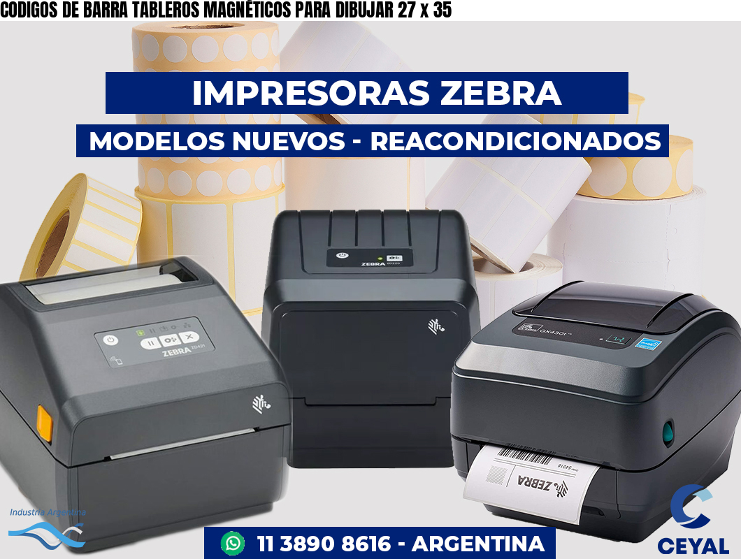CODIGOS DE BARRA TABLEROS MAGNÉTICOS PARA DIBUJAR 27 x 35