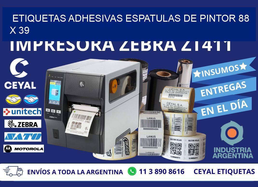 ETIQUETAS ADHESIVAS ESPATULAS DE PINTOR 88 x 39