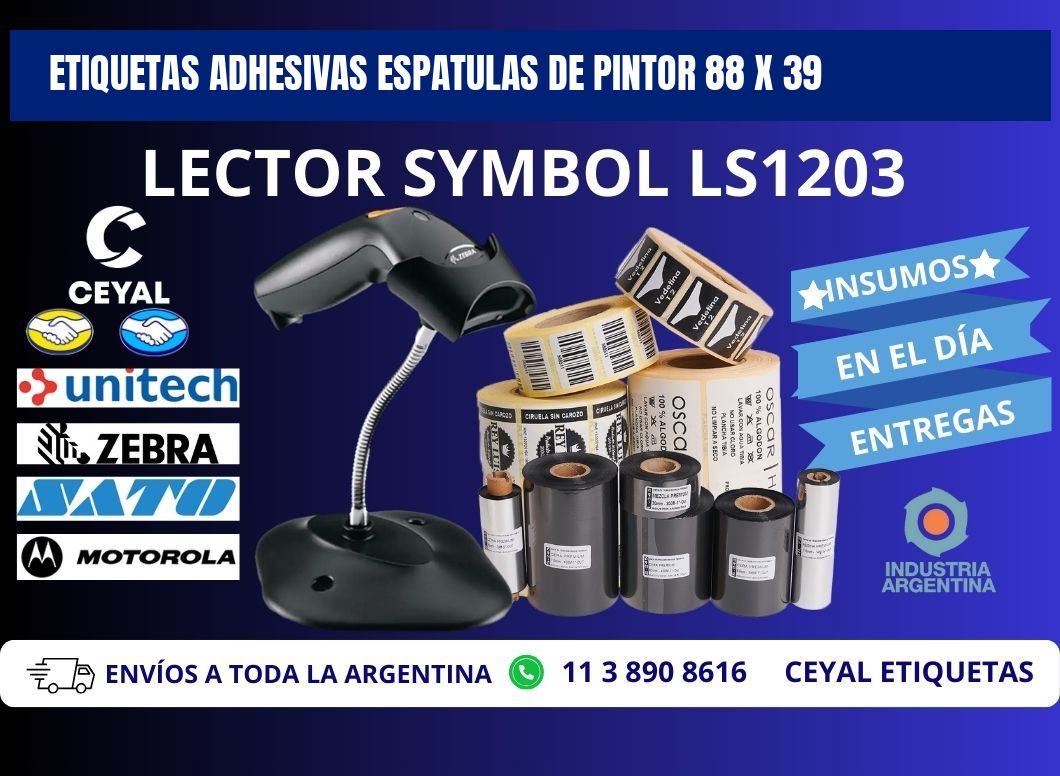 ETIQUETAS ADHESIVAS ESPATULAS DE PINTOR 88 x 39
