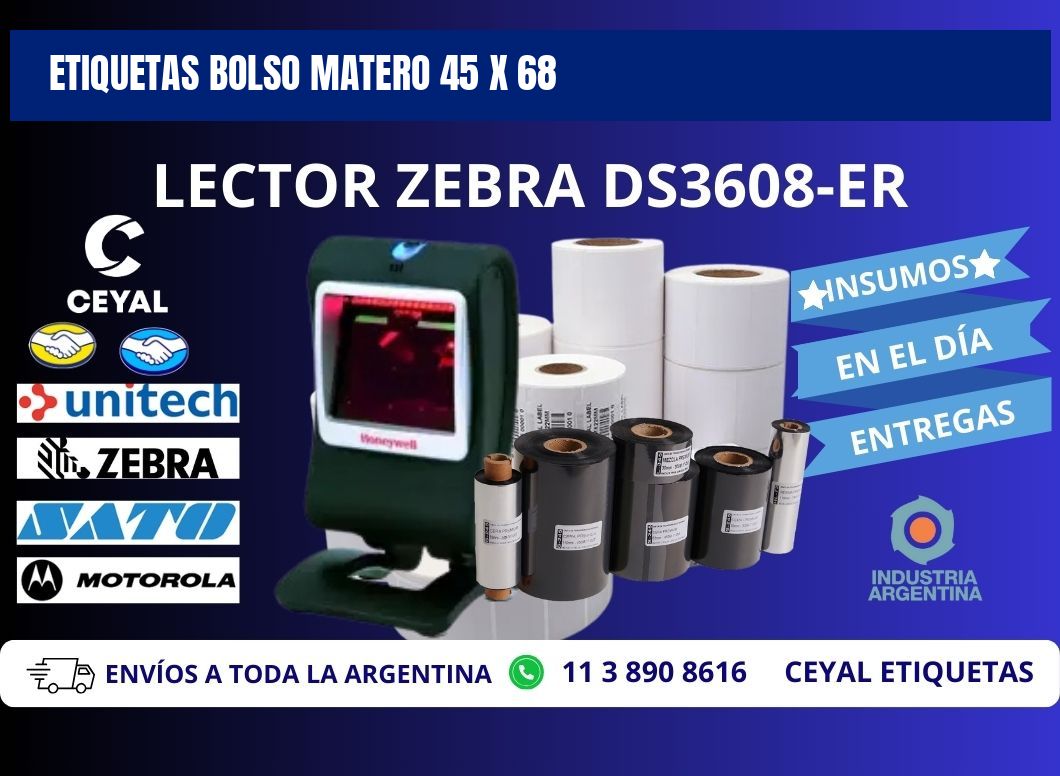 ETIQUETAS BOLSO MATERO 45 x 68
