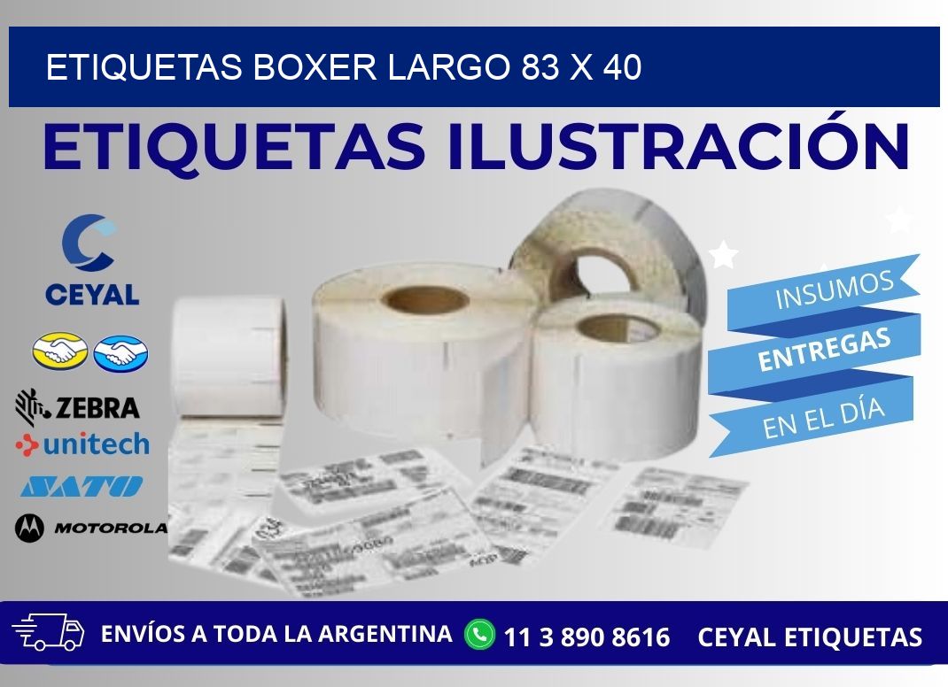 ETIQUETAS BOXER LARGO 83 x 40