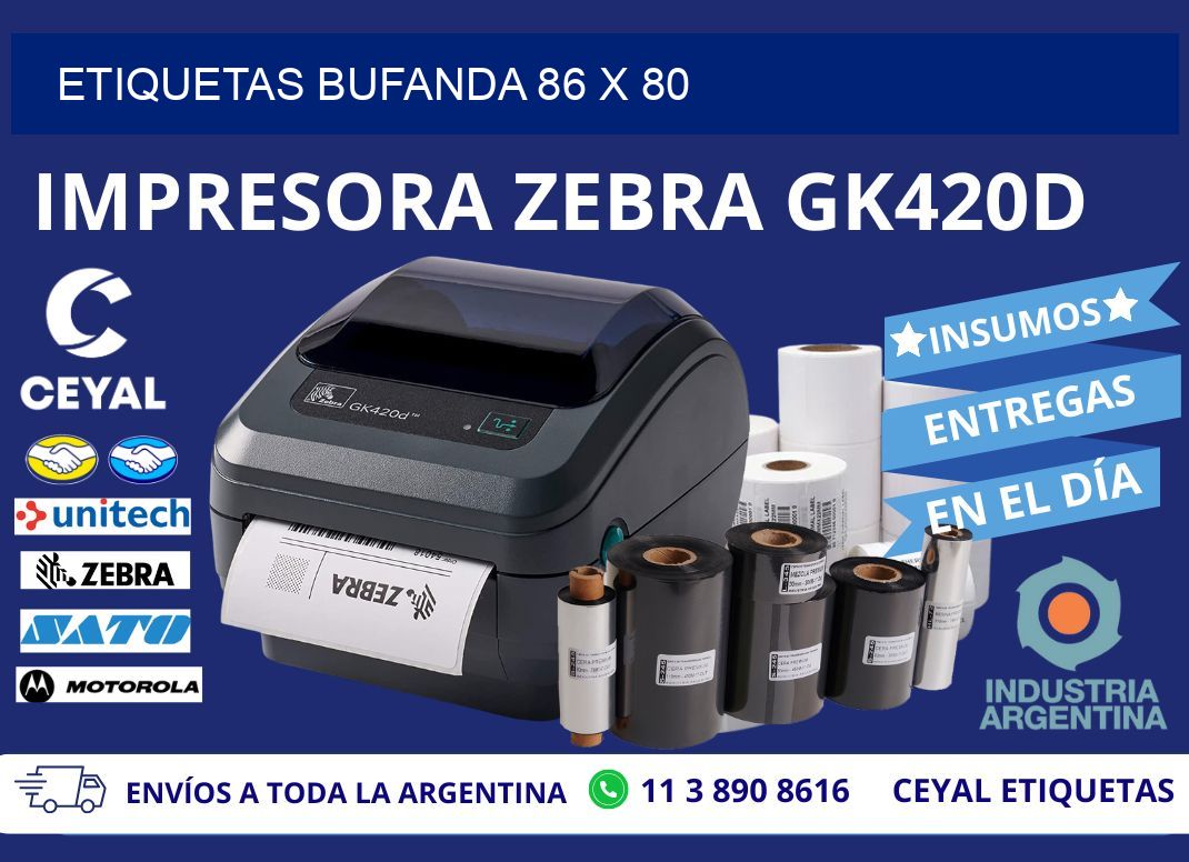 ETIQUETAS BUFANDA 86 x 80