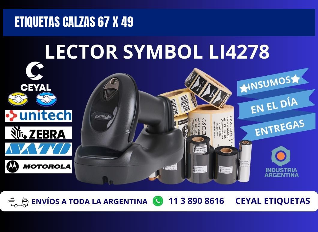 ETIQUETAS CALZAS 67 x 49