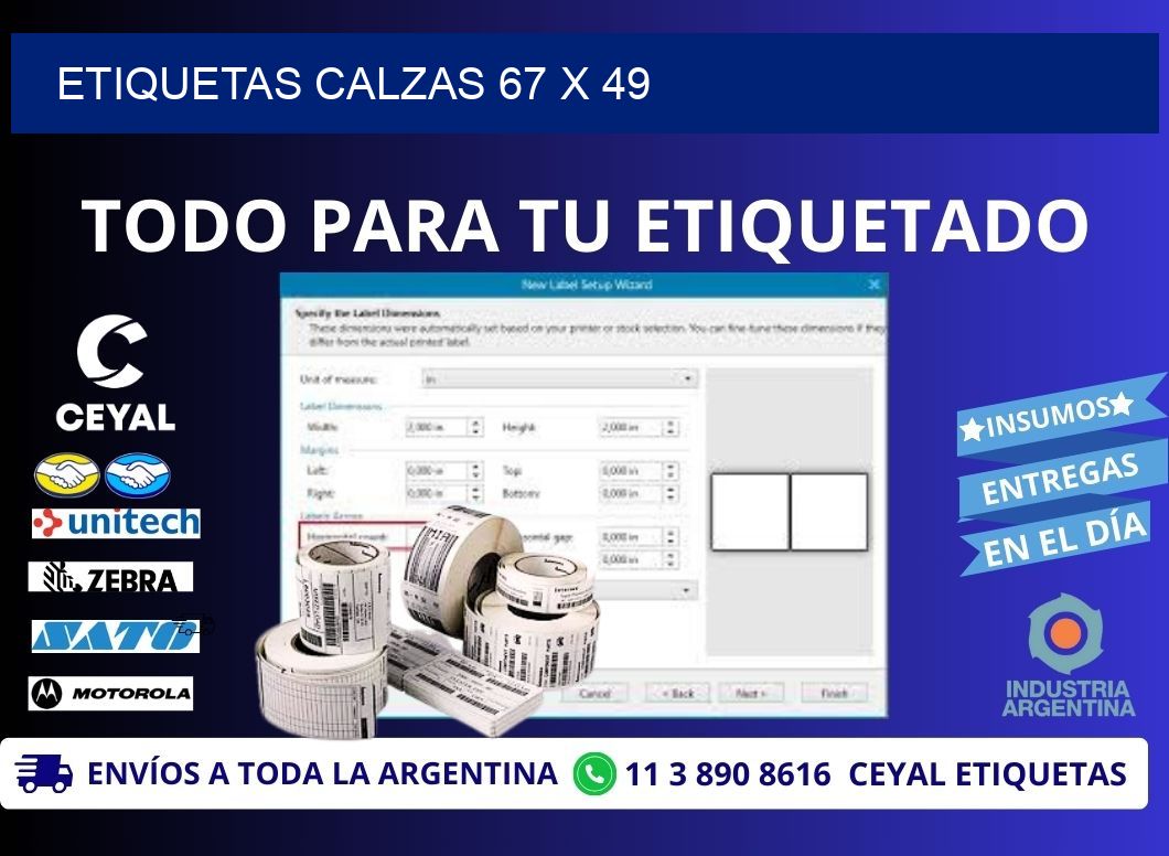 ETIQUETAS CALZAS 67 x 49