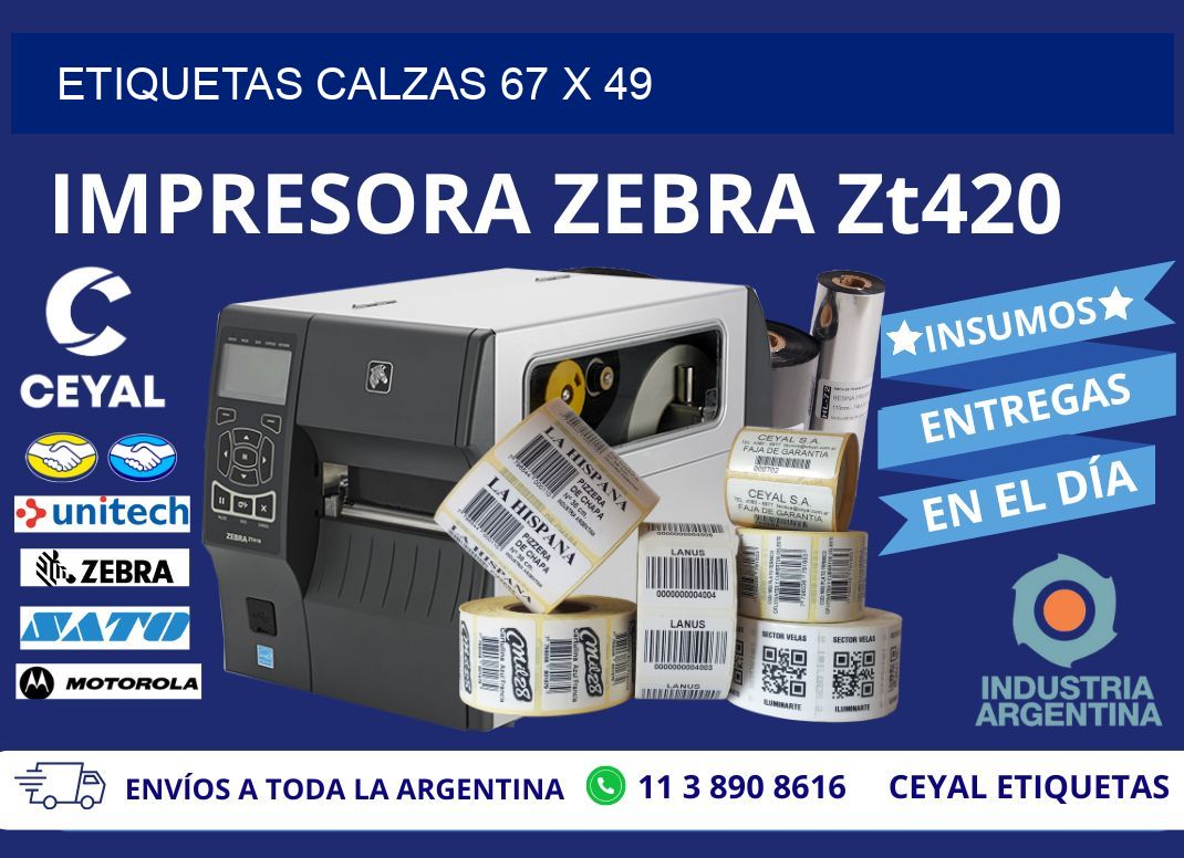 ETIQUETAS CALZAS 67 x 49