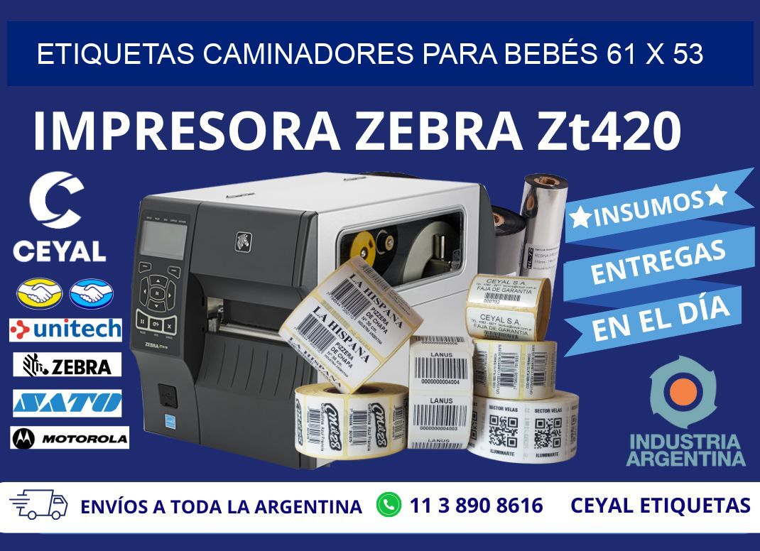 ETIQUETAS CAMINADORES PARA BEBÉS 61 x 53