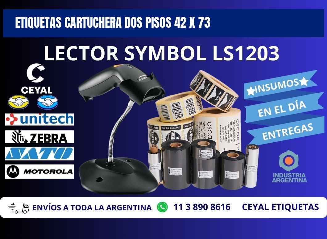 ETIQUETAS CARTUCHERA DOS PISOS 42 x 73