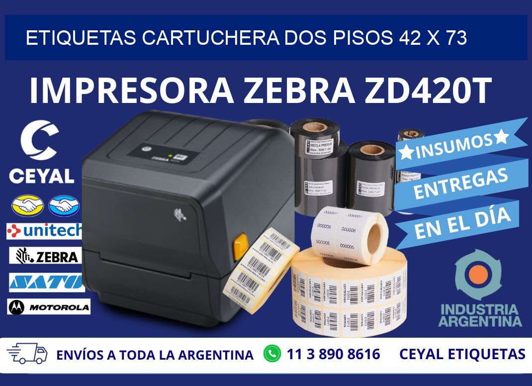 ETIQUETAS CARTUCHERA DOS PISOS 42 x 73