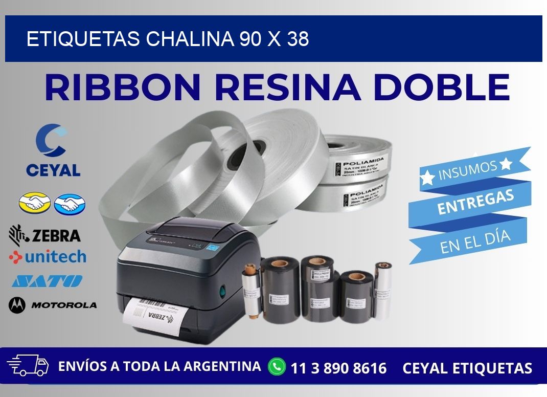 ETIQUETAS CHALINA 90 x 38