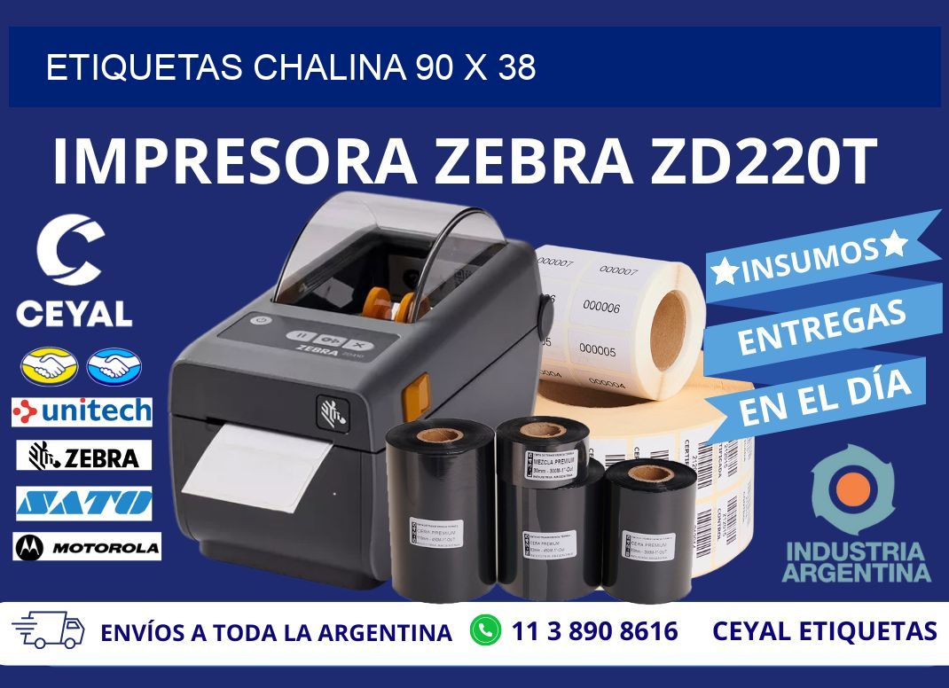 ETIQUETAS CHALINA 90 x 38