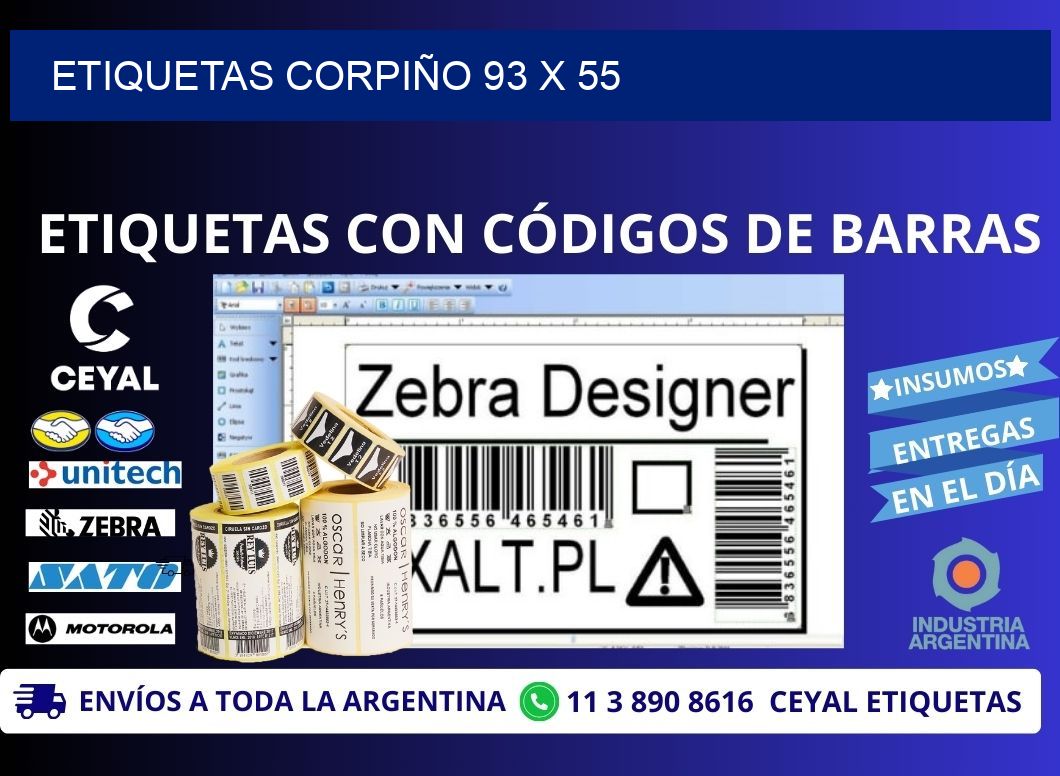 ETIQUETAS CORPIÑO 93 x 55