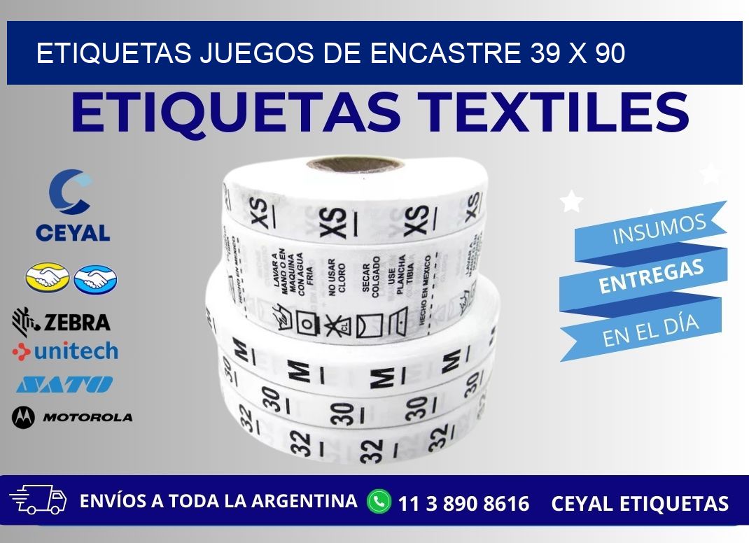 ETIQUETAS JUEGOS DE ENCASTRE 39 x 90
