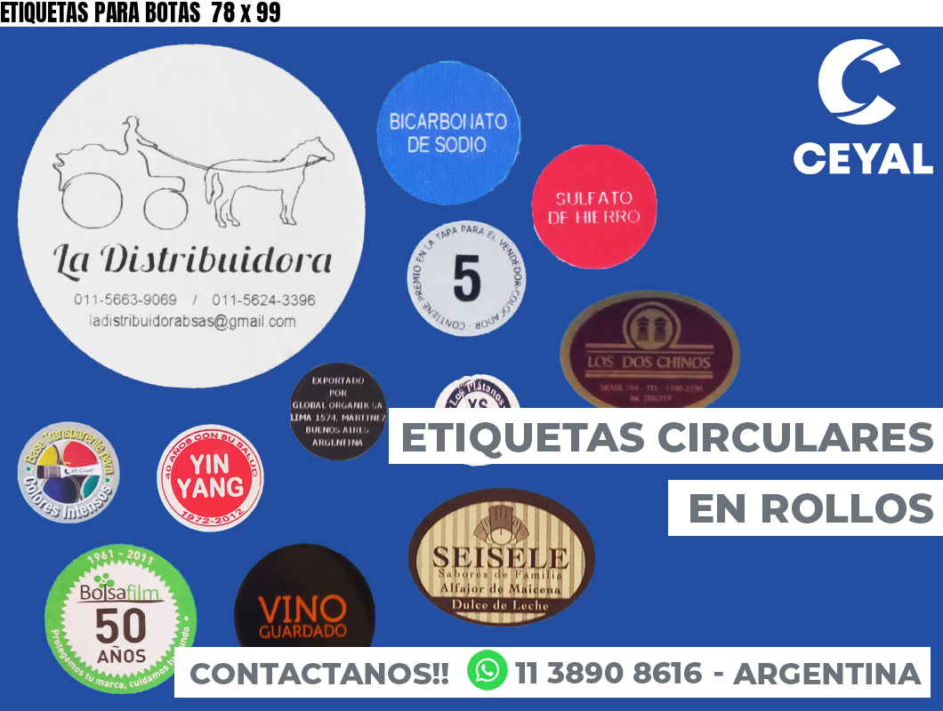 ETIQUETAS PARA BOTAS  78 x 99