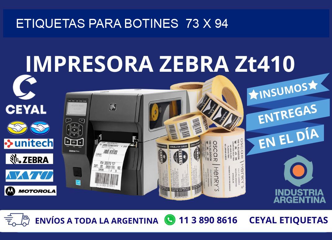 ETIQUETAS PARA BOTINES  73 x 94