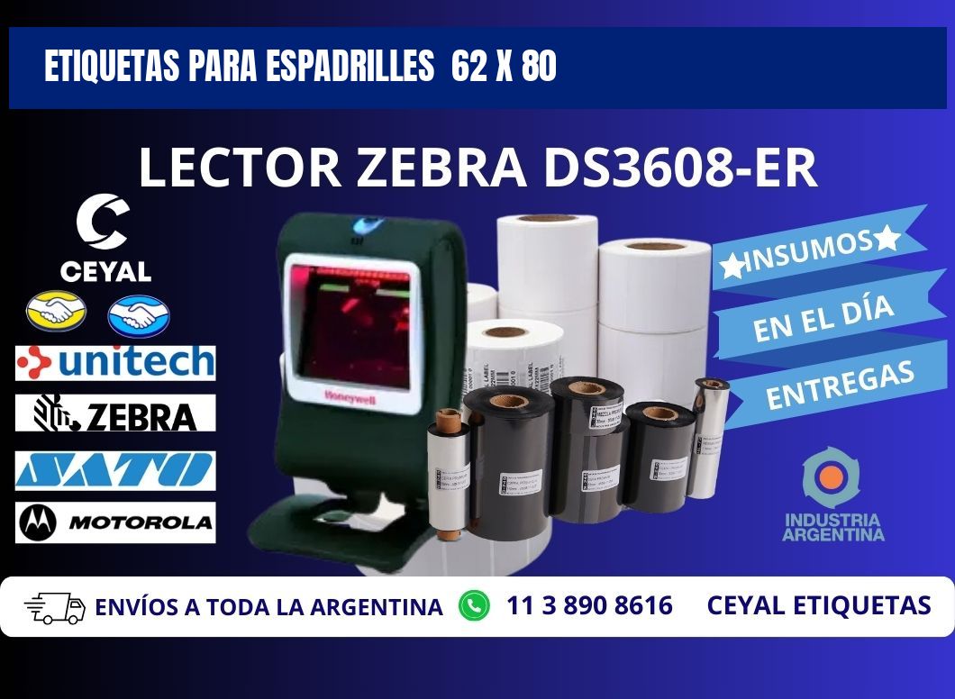 ETIQUETAS PARA ESPADRILLES  62 x 80