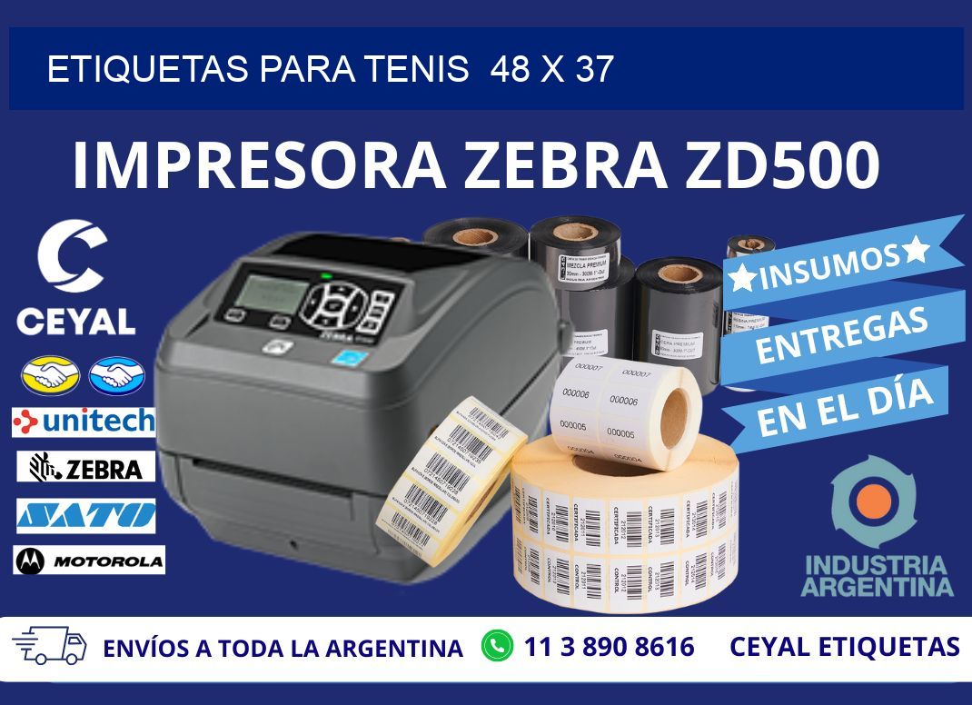 ETIQUETAS PARA TENIS  48 x 37