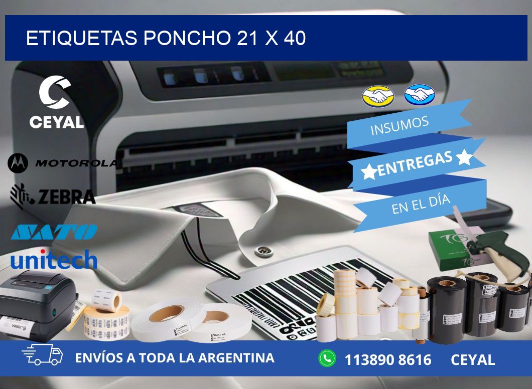 ETIQUETAS PONCHO 21 x 40