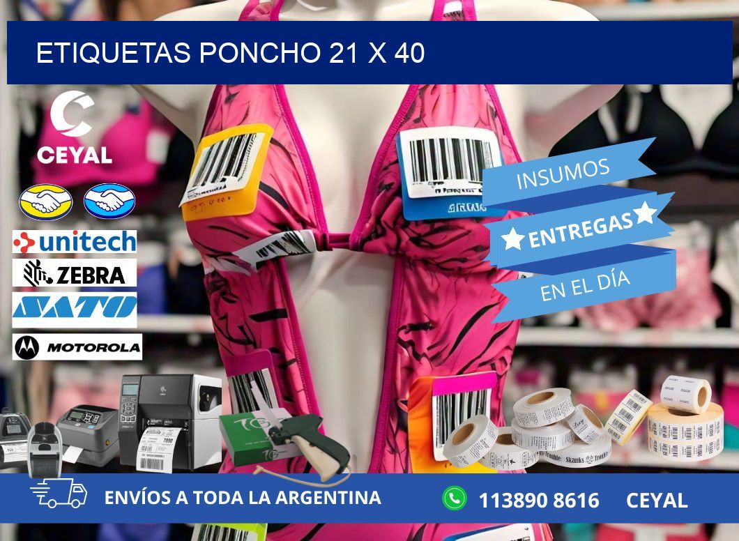 ETIQUETAS PONCHO 21 x 40