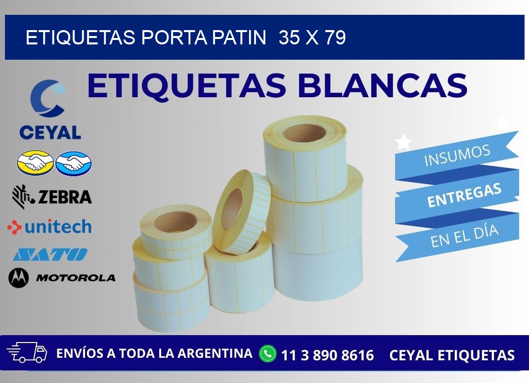 ETIQUETAS PORTA PATIN  35 x 79