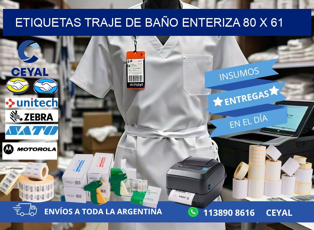 ETIQUETAS TRAJE DE BAÑO ENTERIZA 80 x 61