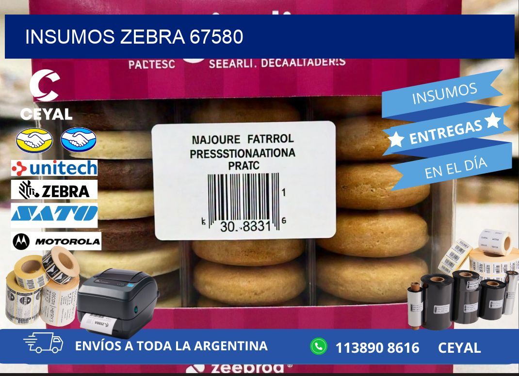INSUMOS ZEBRA 67580