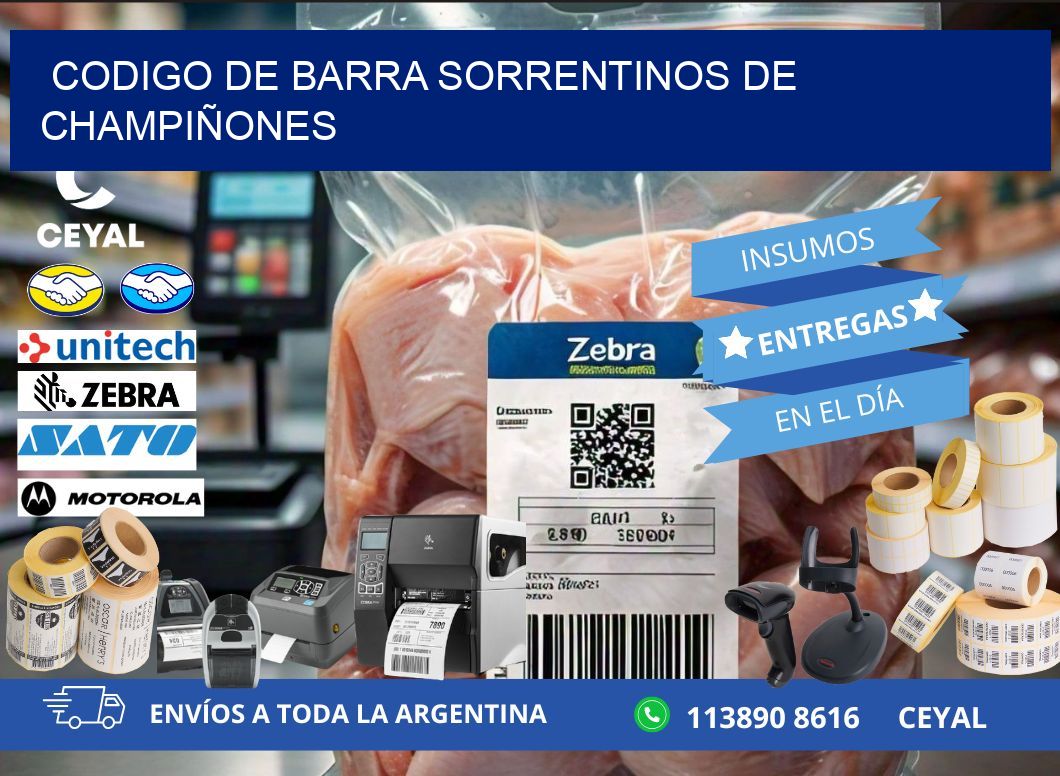 codigo de barra SORRENTINOS DE CHAMPIÑONES