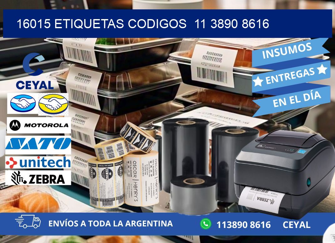16015 ETIQUETAS CODIGOS  11 3890 8616