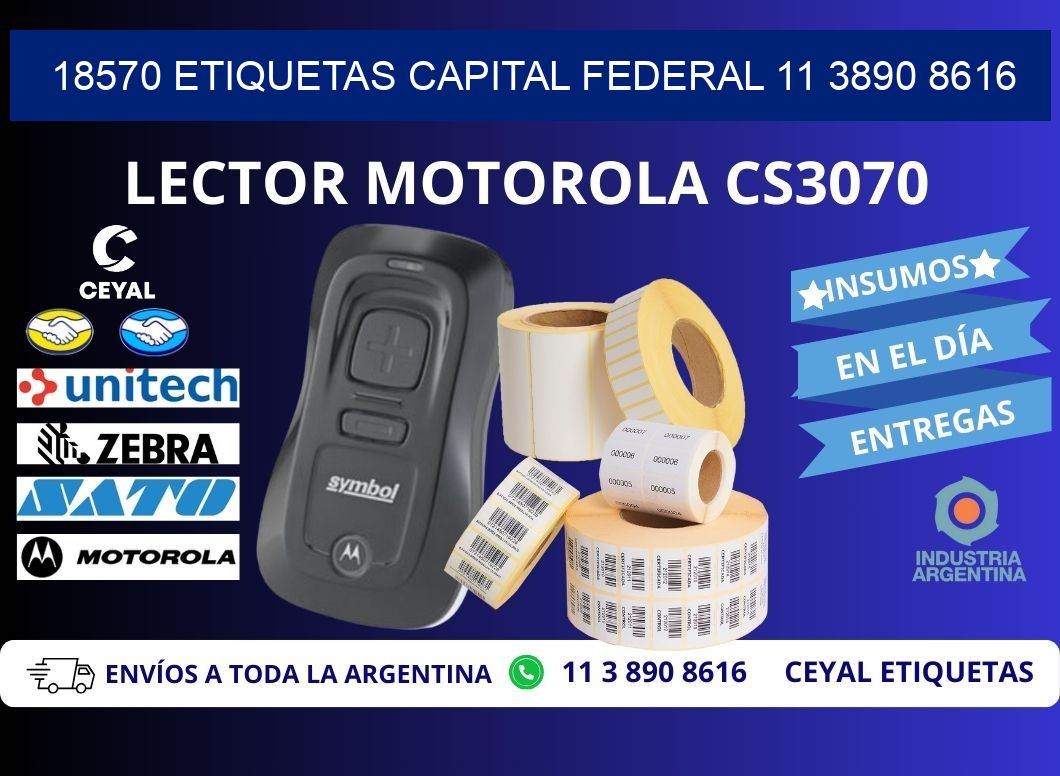 18570 ETIQUETAS CAPITAL FEDERAL 11 3890 8616