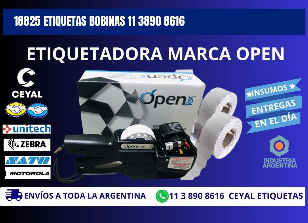 18825 ETIQUETAS BOBINAS 11 3890 8616
