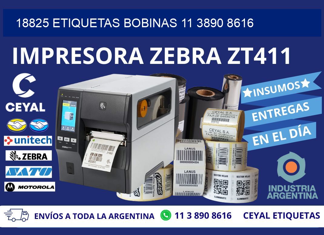 18825 ETIQUETAS BOBINAS 11 3890 8616