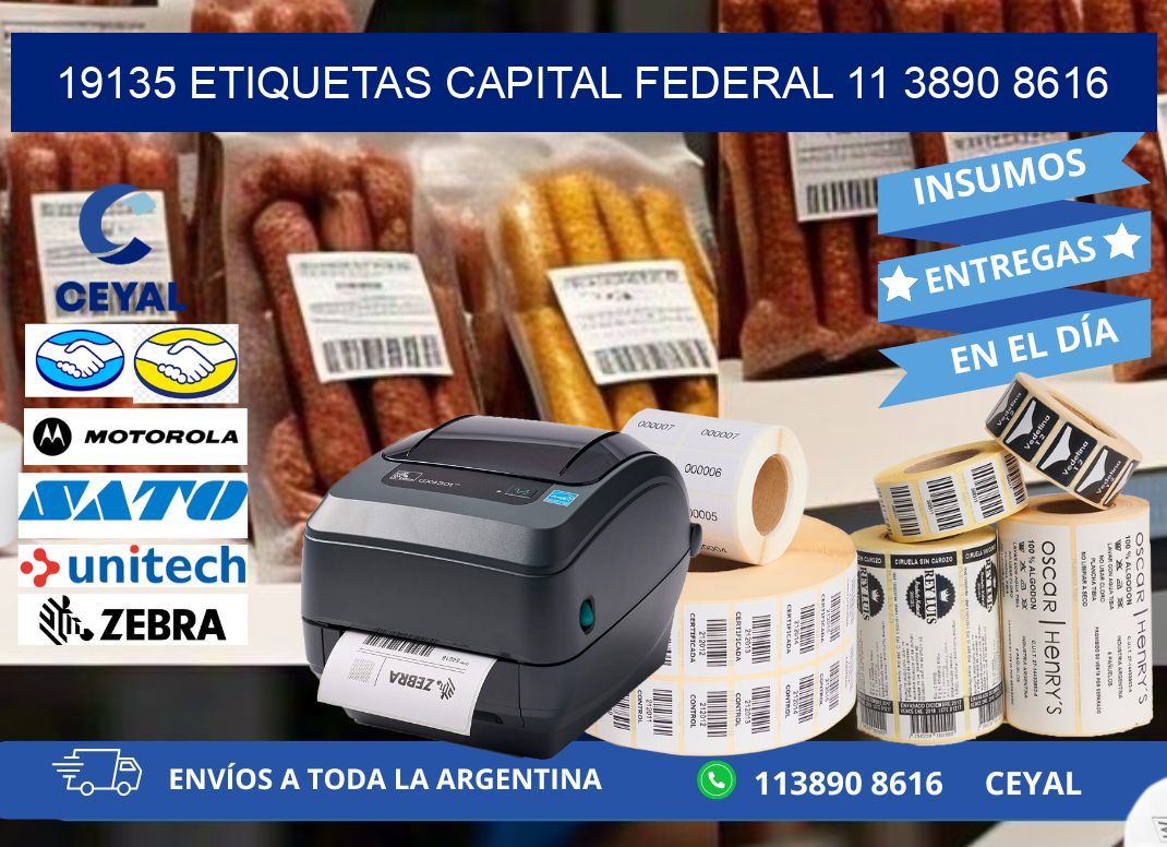 19135 ETIQUETAS CAPITAL FEDERAL 11 3890 8616