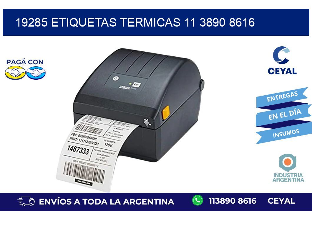 19285 ETIQUETAS TERMICAS 11 3890 8616