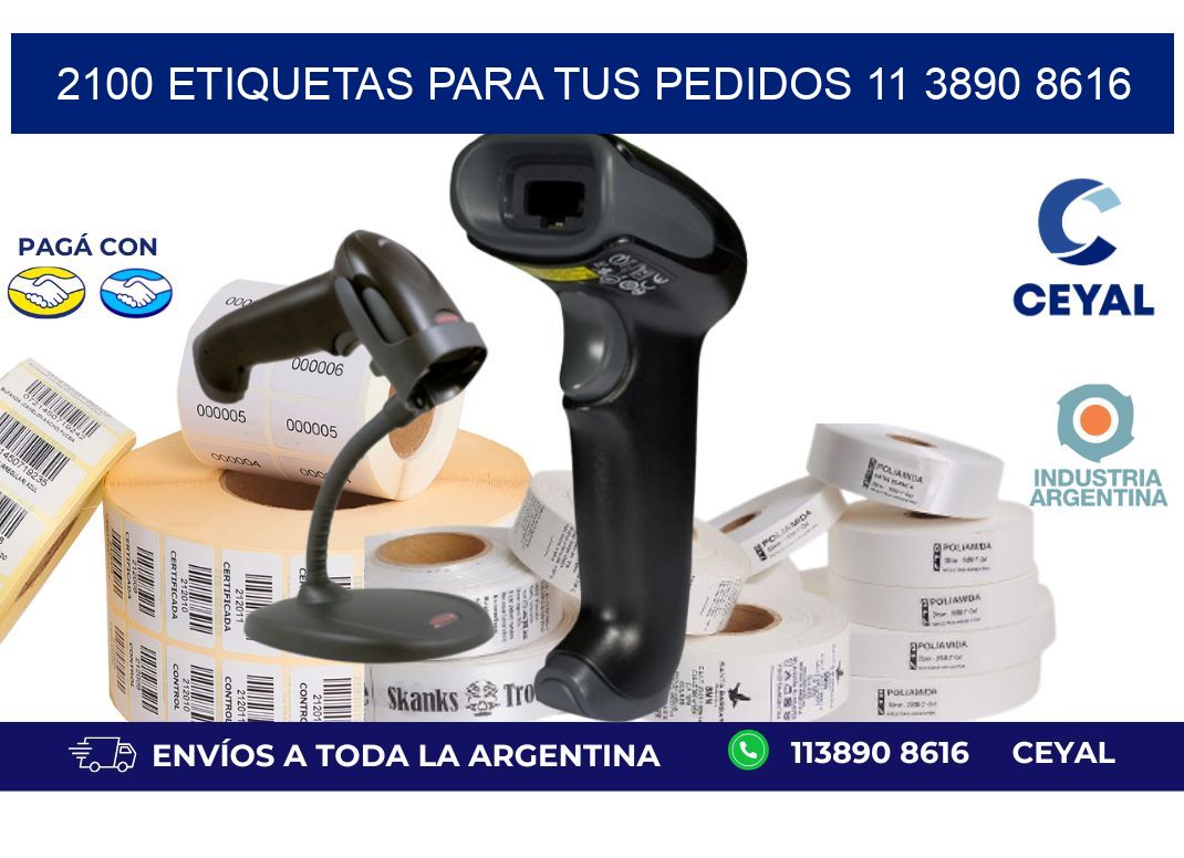 2100 ETIQUETAS PARA TUS PEDIDOS 11 3890 8616
