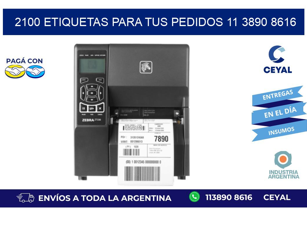 2100 ETIQUETAS PARA TUS PEDIDOS 11 3890 8616