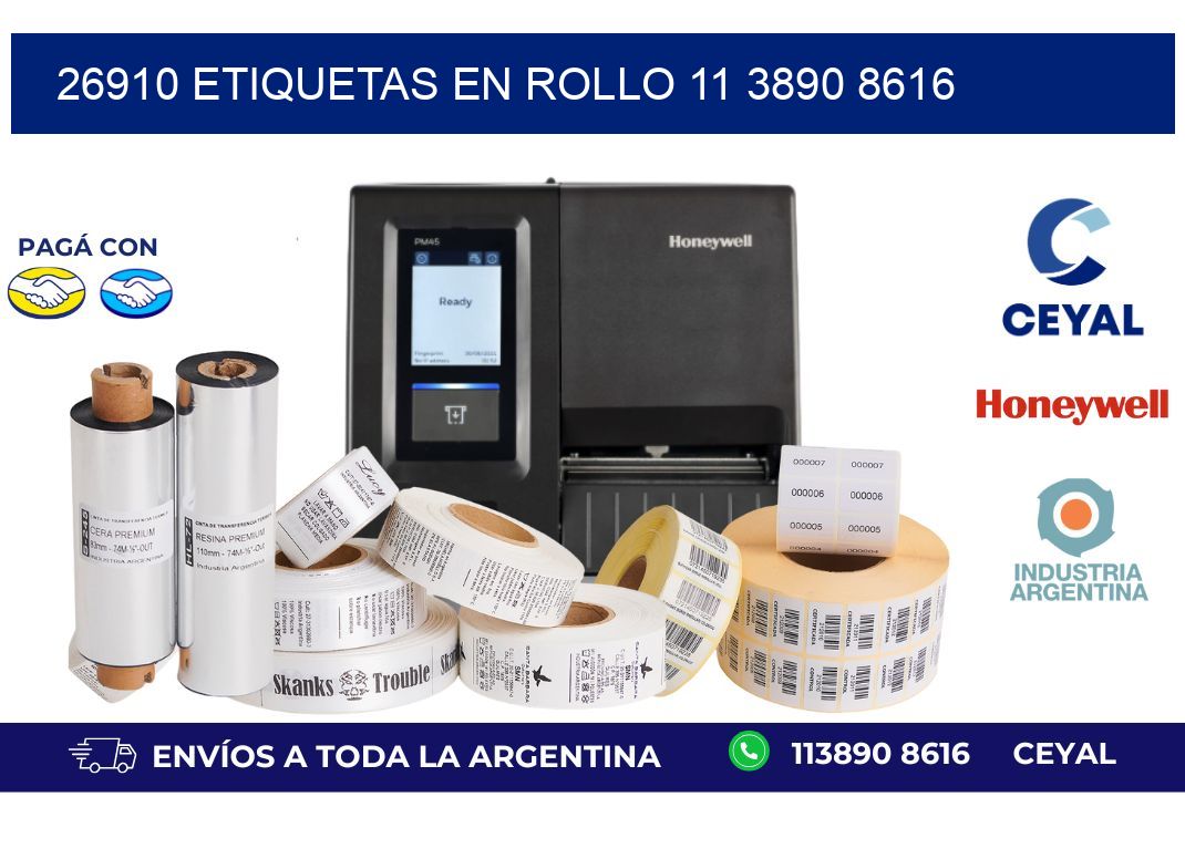 26910 ETIQUETAS EN ROLLO 11 3890 8616