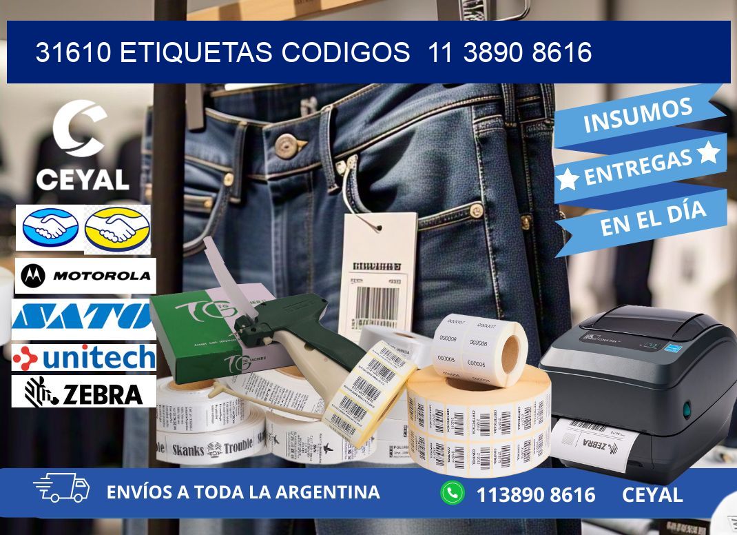 31610 ETIQUETAS CODIGOS  11 3890 8616