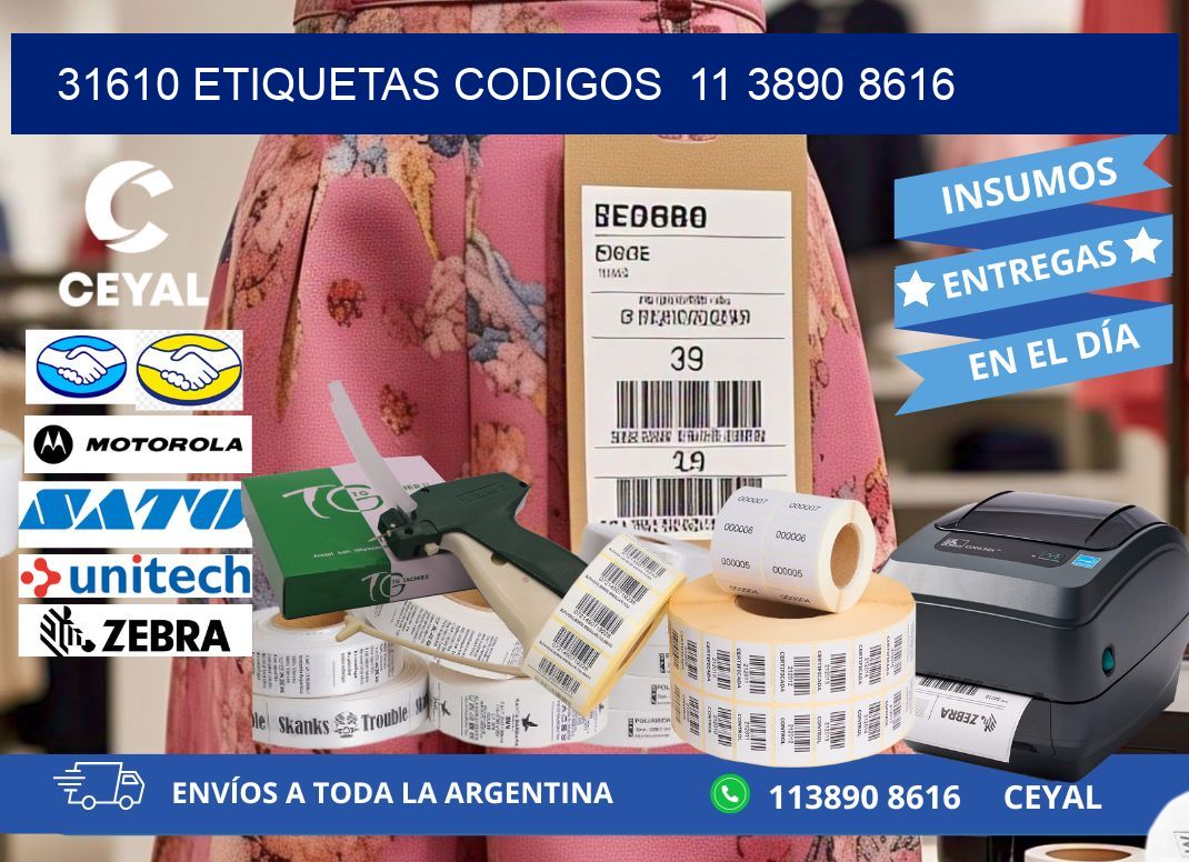 31610 ETIQUETAS CODIGOS  11 3890 8616