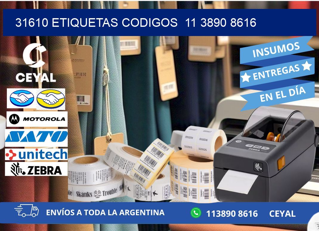 31610 ETIQUETAS CODIGOS  11 3890 8616