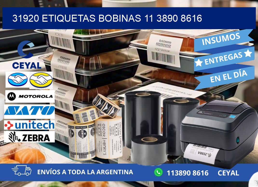 31920 ETIQUETAS BOBINAS 11 3890 8616